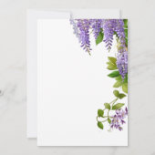 Botanisches Hängen Lila Wisteria Wedding Save The Date (Rückseite)