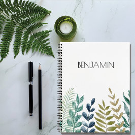 Botanisches Harmonie Personalisiertes Tagebuch Notizblock