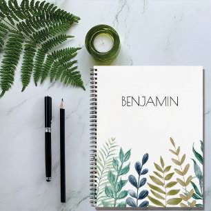 Botanisches Harmonie Personalisiertes Tagebuch Notizblock