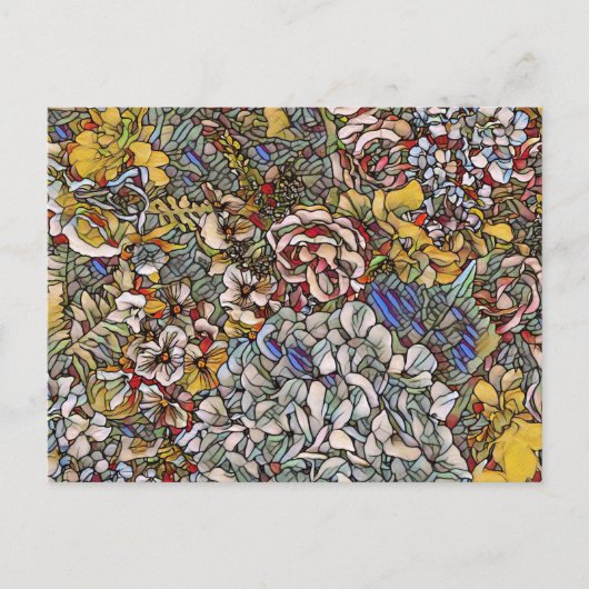 Botanisches Hartglas Feiertagspostkarte (Vorderseite)