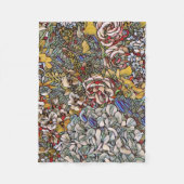 Botanisches Hartglas Fleecedecke (Vorderseite)