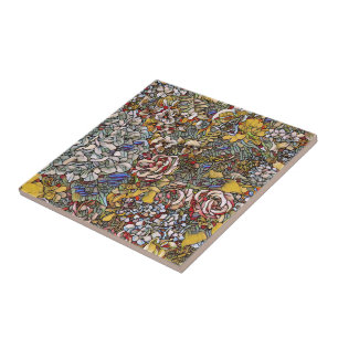 Botanisches Hartglas Fliese