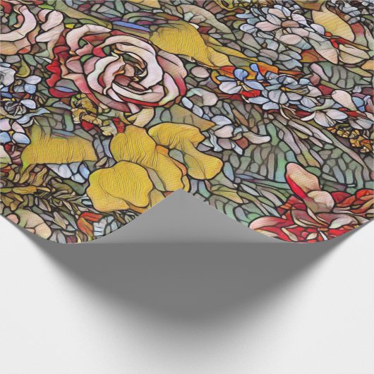 Botanisches Hartglas Geschenkpapier (Ecke)