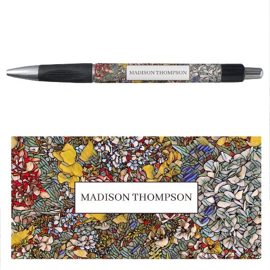 Botanisches Hartglas Kugelschreiber