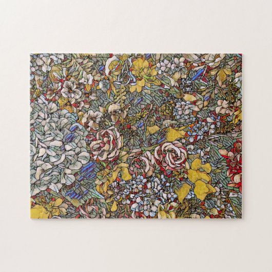Botanisches Hartglas Puzzle (Horizontal)