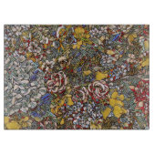 Botanisches Hartglas Schneidebrett (Vorderseite)