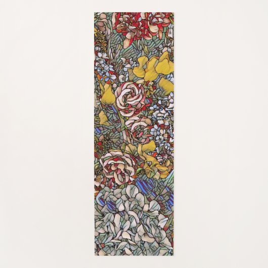 Botanisches Hartglas Yogamatte (Vorderseite)