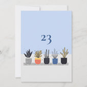 Botanisches Haus Pflanze Tischnummer Platzkarte (Vorderseite)