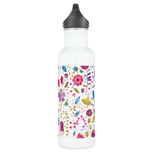 Botanisches Hedgerow-Muster Edelstahlflasche (Rechts)