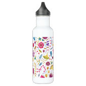 Botanisches Hedgerow-Muster Edelstahlflasche (Links)