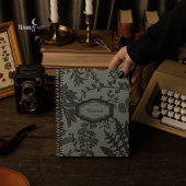 Botanisches Herbarium Salbeigrünes Blumenjournal Notizblock