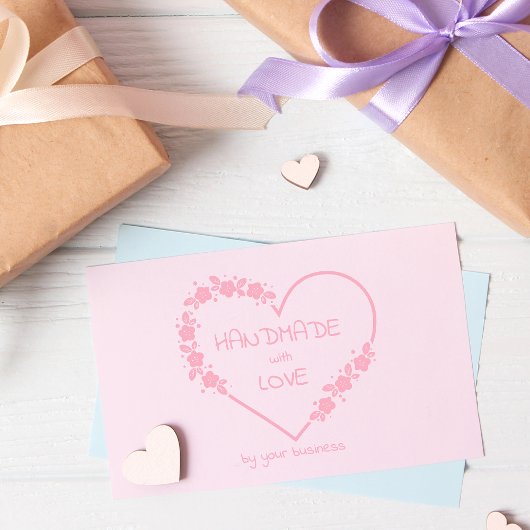 Botanisches Herz Blumendraht Handgefertigt mit Lie Gummistempel