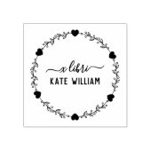 Botanisches Herz Exlibris Briefmarke Gummistempel (Prägung)