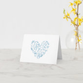Botanisches Herz | Leerkarte (weiß) Karte (Gelbe Blume)