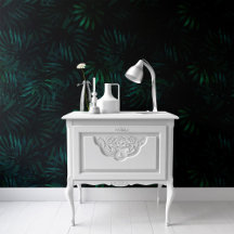 Botanisches Hintergrundpapier mit schwarzen tropis