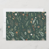 Botanisches Hochzeitgrün mit Wasserfarbe, modern m Save The Date (Rückseite)