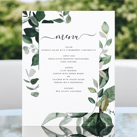 Botanisches Hochzeitmenü für Botanische Pflanzen
