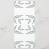 Botanisches Hochzeitmenü für Kalligrafie Menükarte (Rückseite)