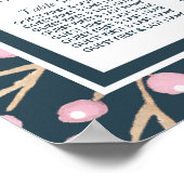 Botanisches Hochzeitsdiagramm Poster (Ecke)