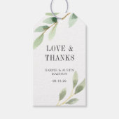 Botanisches Hochzeitsgeschenk Geschenkanhänger (Vorderseite)