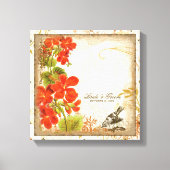 Botanisches Hochzeitsgeschenk Personalisiert Leinwanddruck (Vorderseite)