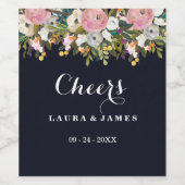 Botanisches Hochzeitsgeschenk Weinetikett (Einzelnes Label)