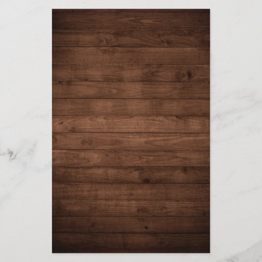 Botanisches Hochzeitsmenü aus weichem Holz (Rückseite)