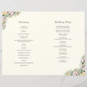 Botanisches Hochzeitsprogramm (Rückseite)