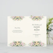 Botanisches Hochzeitsprogramm (Stehend Vorderseite)