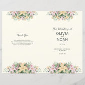 Botanisches Hochzeitsprogramm (Vorderseite)