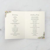 Botanisches Hochzeitsprogramm - Boho-Karte gefalte Karte (Innenseite)