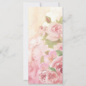 Botanisches Hochzeitsprogramm der Blush-Rose (Rückseite)