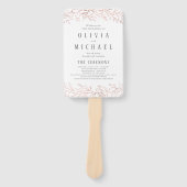 Botanisches Hochzeitsprogramm der Rose Fächer (Vorderseite)