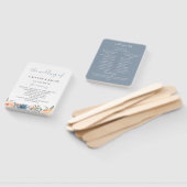 Botanisches Hochzeitsprogramm "Dusty Slate Blue Pe Fächer (Non-assembled)