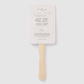 Botanisches Hochzeitsprogramm Fächer (Rückseite)