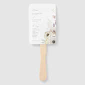 Botanisches Hochzeitsprogramm Fächer (Vorderseite)