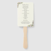 Botanisches Hochzeitsprogramm Fächer (Rückseite)