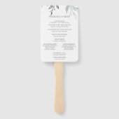 Botanisches Hochzeitsprogramm Fächer (Rückseite)