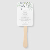 Botanisches Hochzeitsprogramm Fächer (Vorderseite)