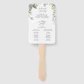 Botanisches Hochzeitsprogramm Fächer Liebevolles A (Rückseite)