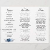 Botanisches Hochzeitsprogramm für die Blauschiefer (Rückseite)