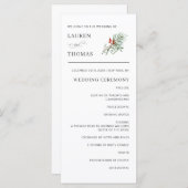 Botanisches Hochzeitsprogramm für einen Urlaub (Vorne/Hinten)