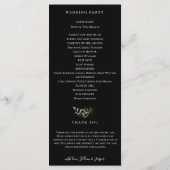 Botanisches Hochzeitsprogramm für Elegante Wildblu Programm (Rückseite)