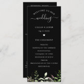 Botanisches Hochzeitsprogramm für Elegante Wildblu Programm (Vorne/Hinten)