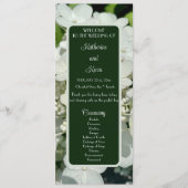 Botanisches Hochzeitsprogramm für Elegantholz Programm (Vorderseite)