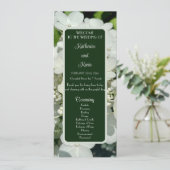 Botanisches Hochzeitsprogramm für Elegantholz Programm (Stehend Vorderseite)