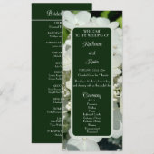 Botanisches Hochzeitsprogramm für Elegantholz Programm (Vorne/Hinten)