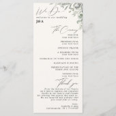 Botanisches Hochzeitsprogramm für Mutes Grünes Elf Programm (Vorderseite)