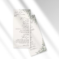 Botanisches Hochzeitsprogramm für Mutes Grünes Elf