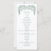 Botanisches Hochzeitsprogramm für Pflanzen (Rückseite)